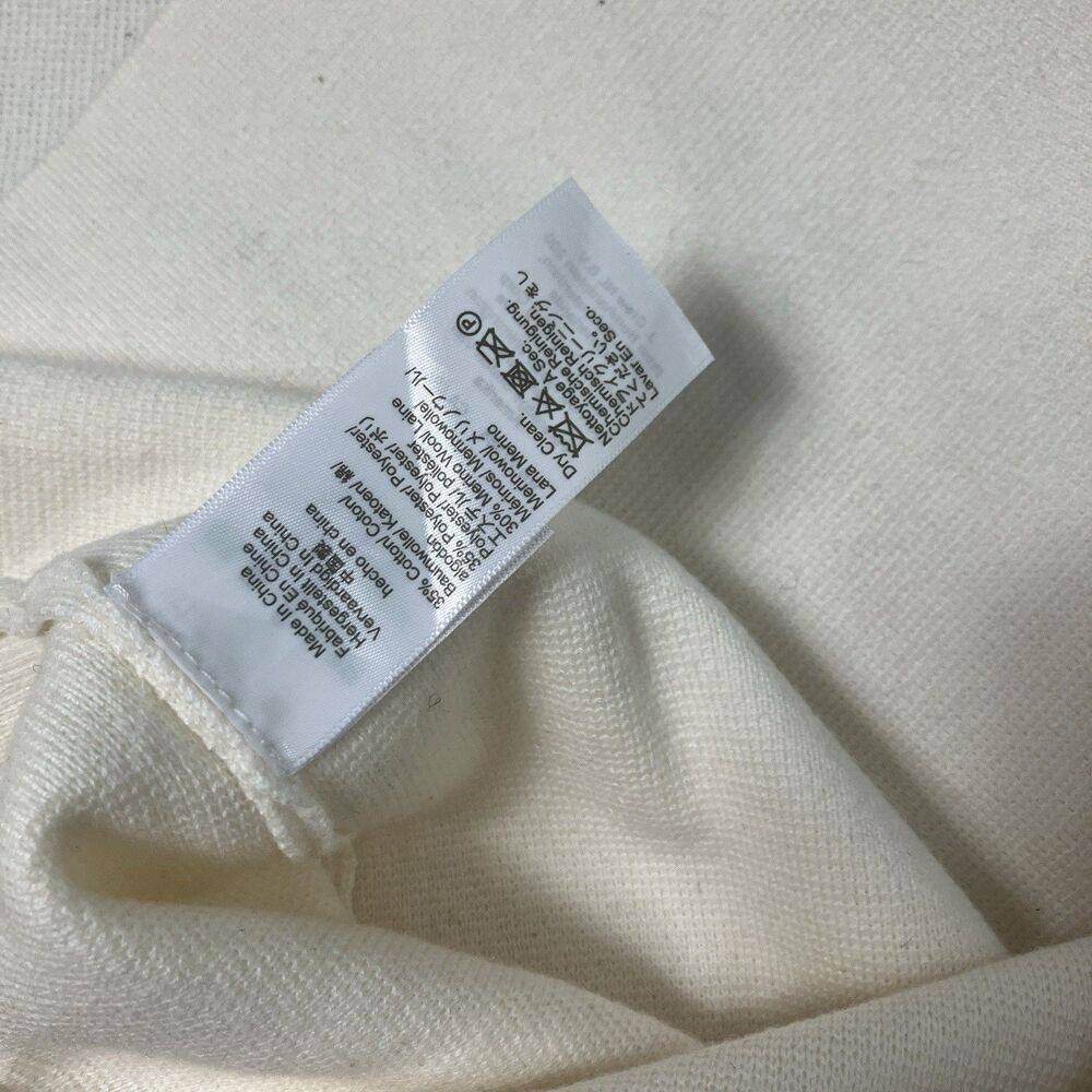 J Crew Cardigan Womens L White Open Front Ella Long Oversized Sweater - Picture 8 of 8
